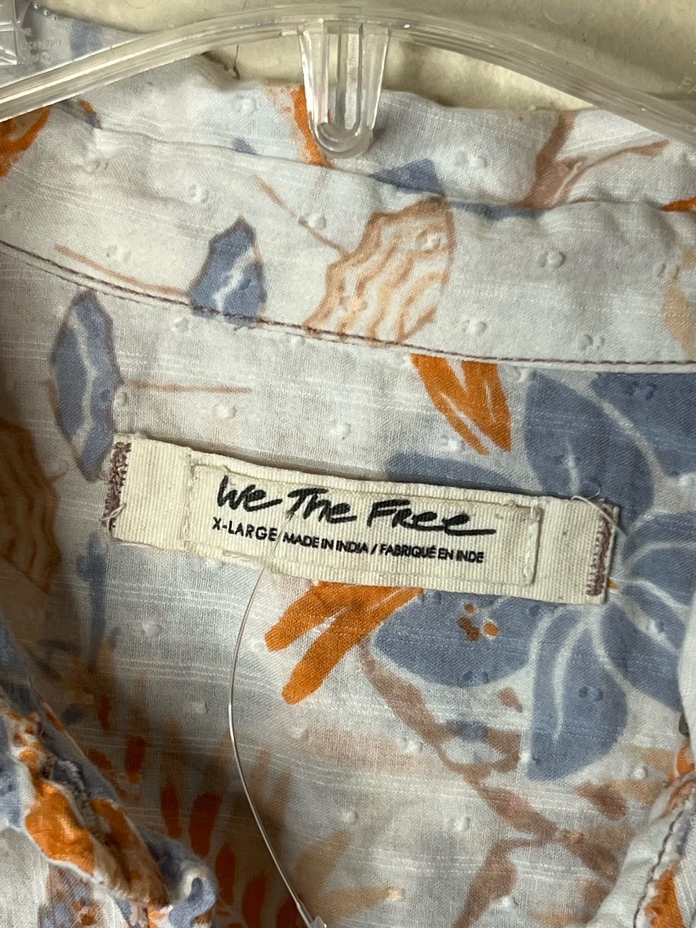 Free People Love Letters Button Down in Ivory Size XL - Picture 2 of 12